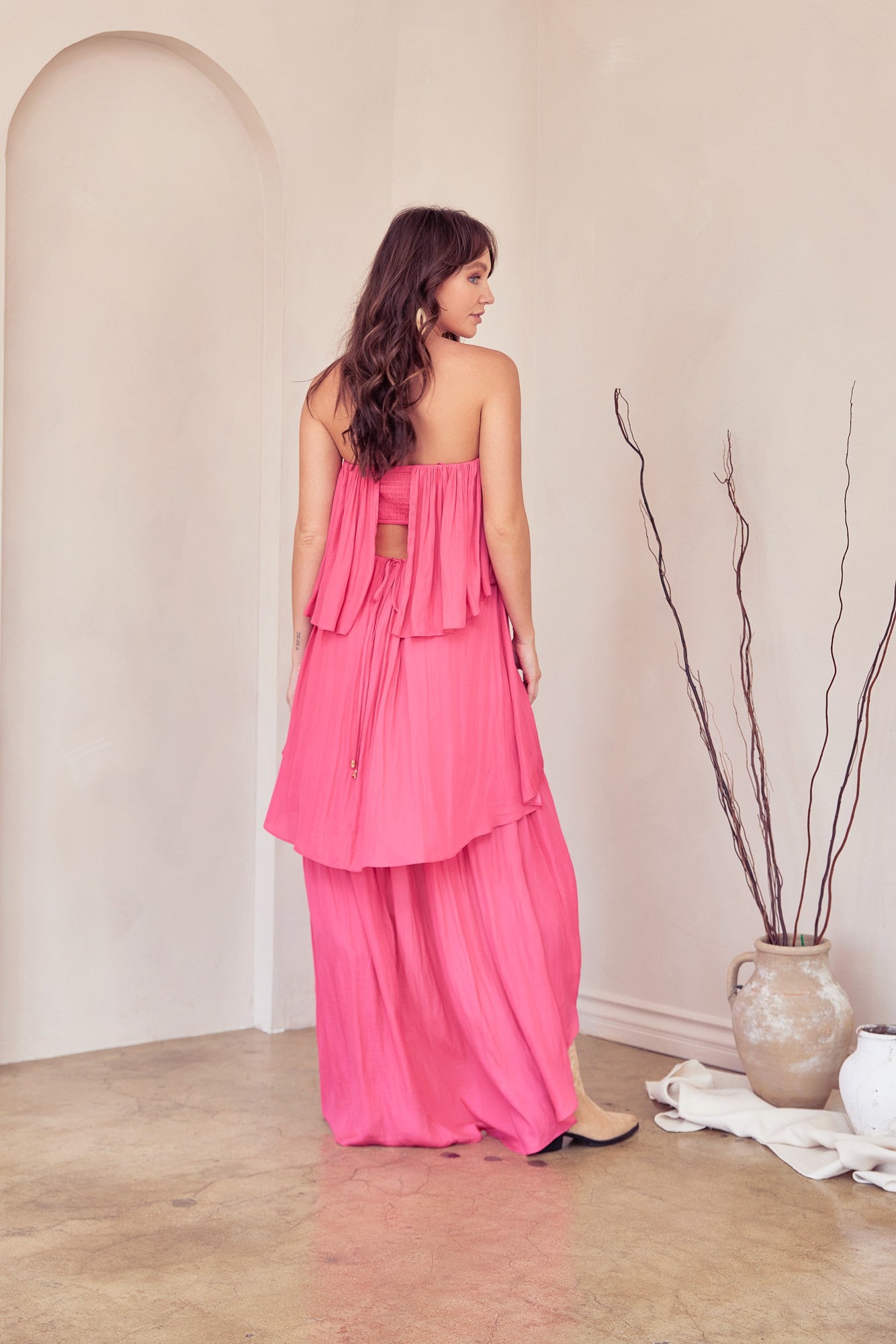 Tiered high low dress
