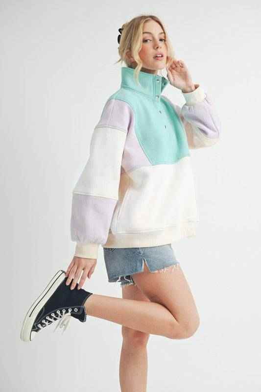 Glo Colorblock Pullover - Akana Style