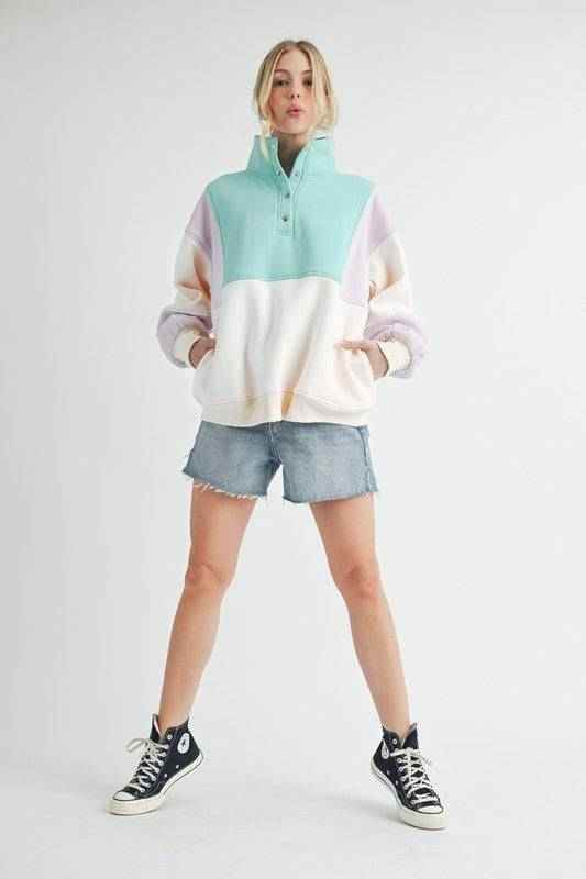 Glo Colorblock Pullover - Akana Style
