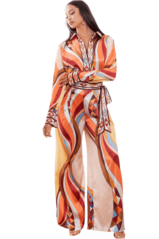 Blouse and Wide Pants Set for Stylish Comfort - Akana Style