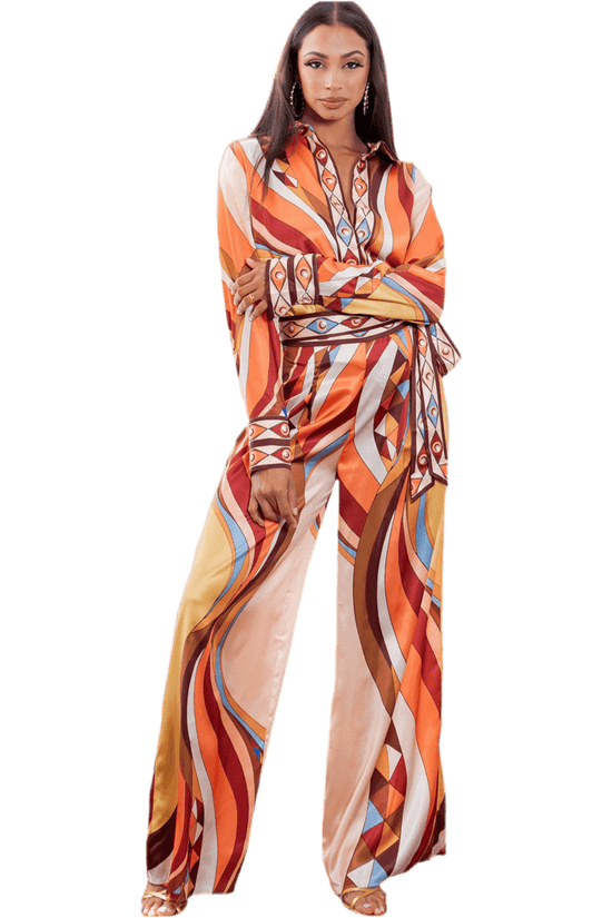 Blouse and Wide Pants Set for Stylish Comfort - Akana Style
