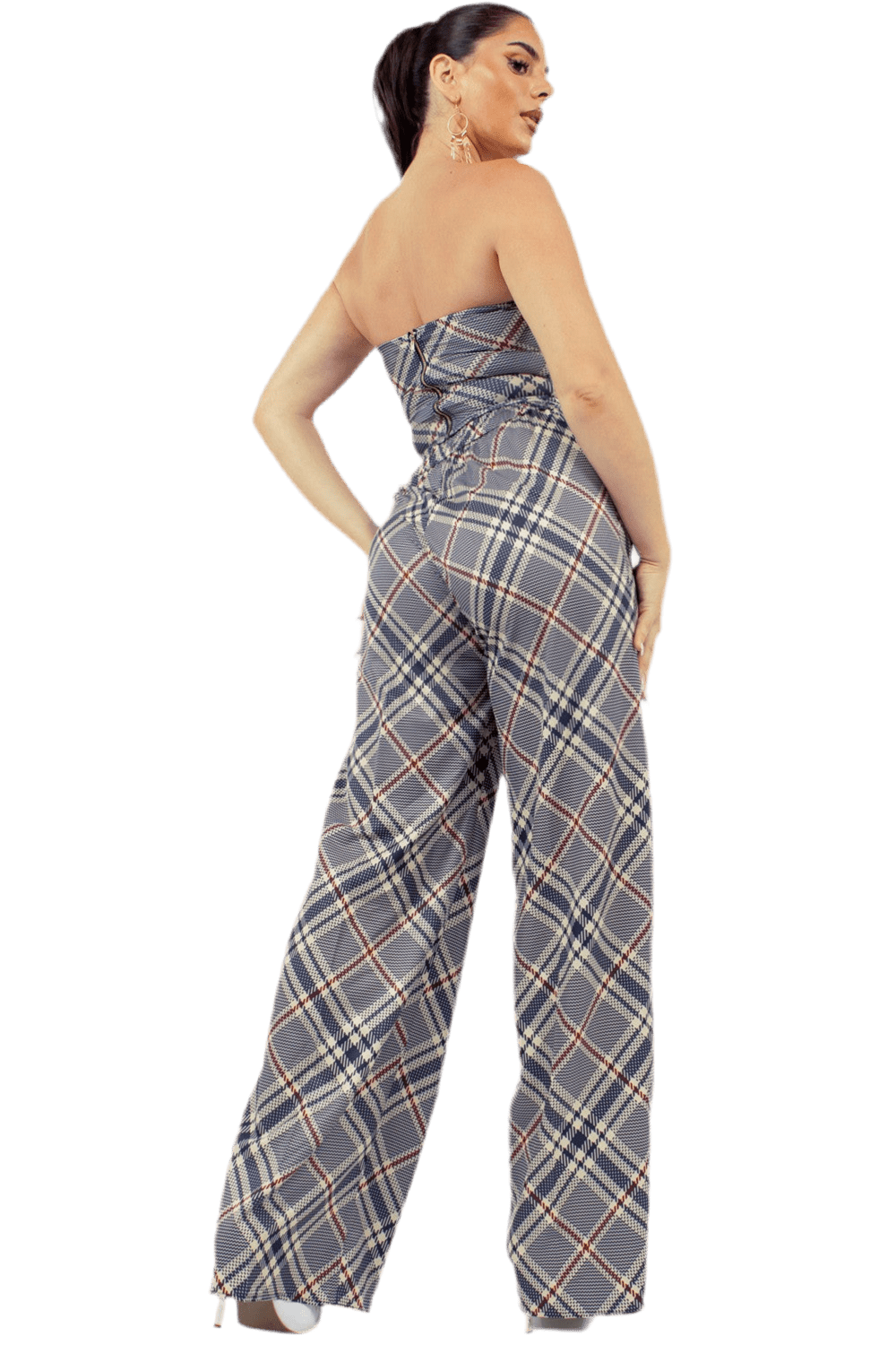 Bustier top and wide pants set