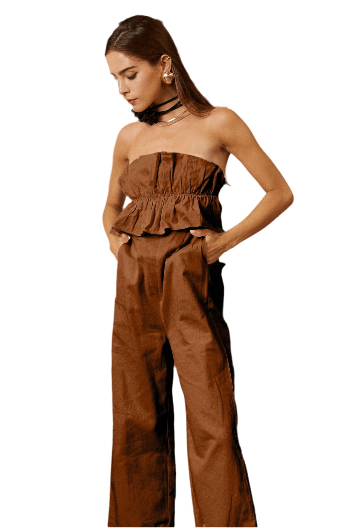 TUBE TOP JUMPSUIT