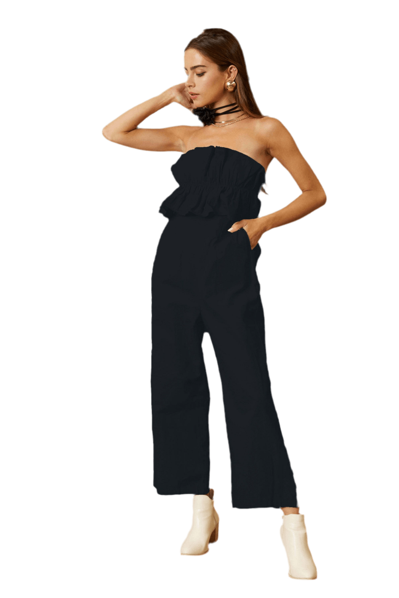 TUBE TOP JUMPSUIT