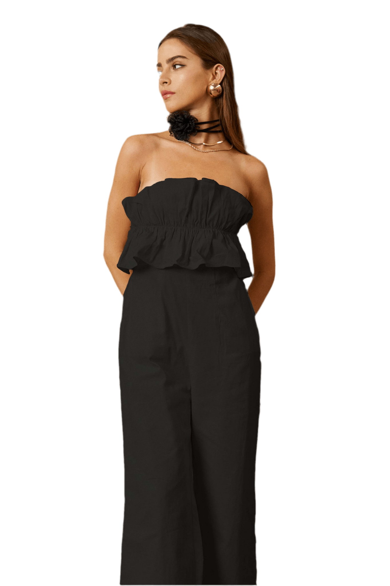 TUBE TOP JUMPSUIT