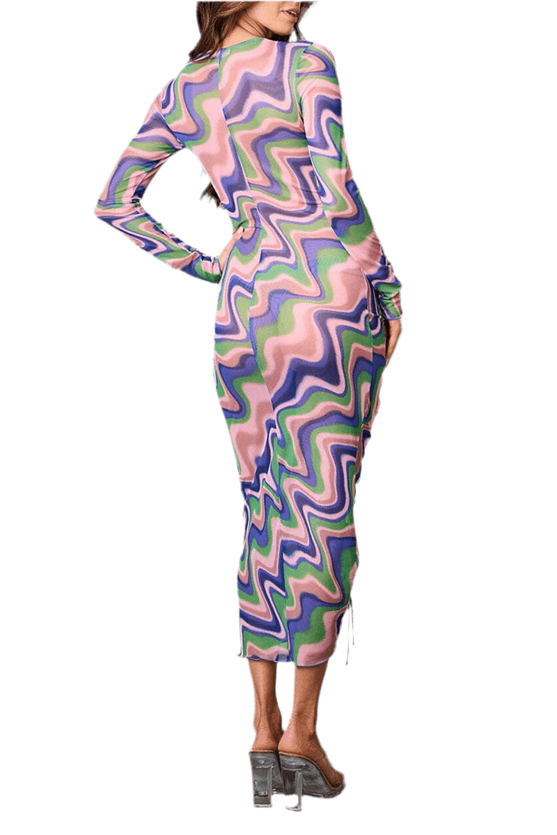 LONG SLEEVE CUT OUT MULTI COLORS
MIDI DRESS