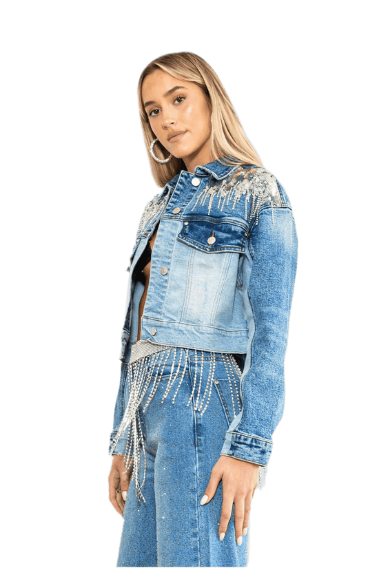 Rhinestone Denim Jackets for Women - Stylish and Unique Fashion Statement