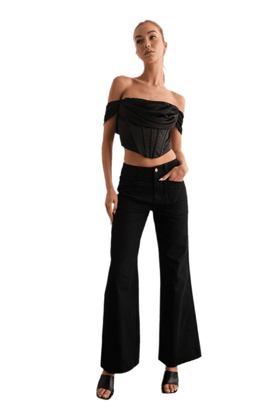 Ruched Off Shoulder Corset Top for Effortless Style