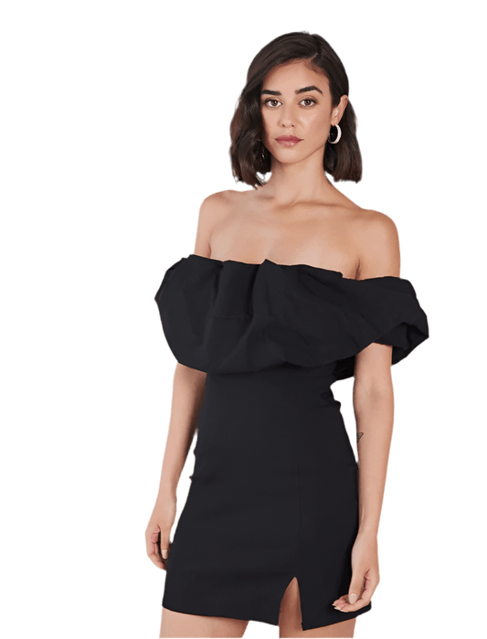 Strapless Midi Dress w open side