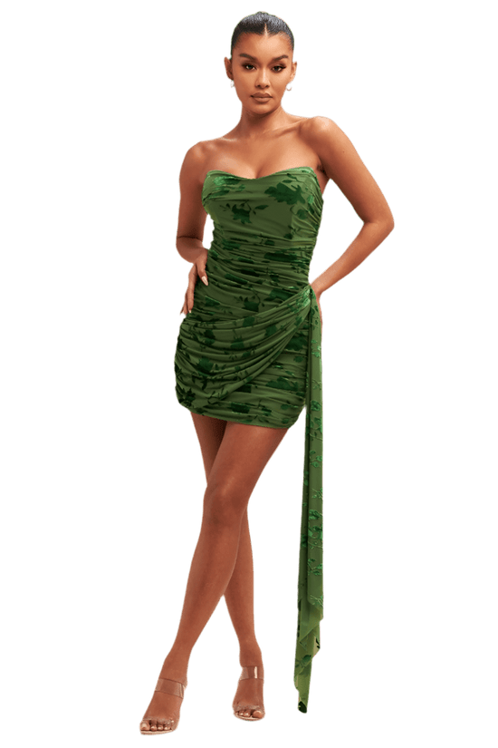 Velvet Burnout Dress for Effortless Elegance and Style - Akana