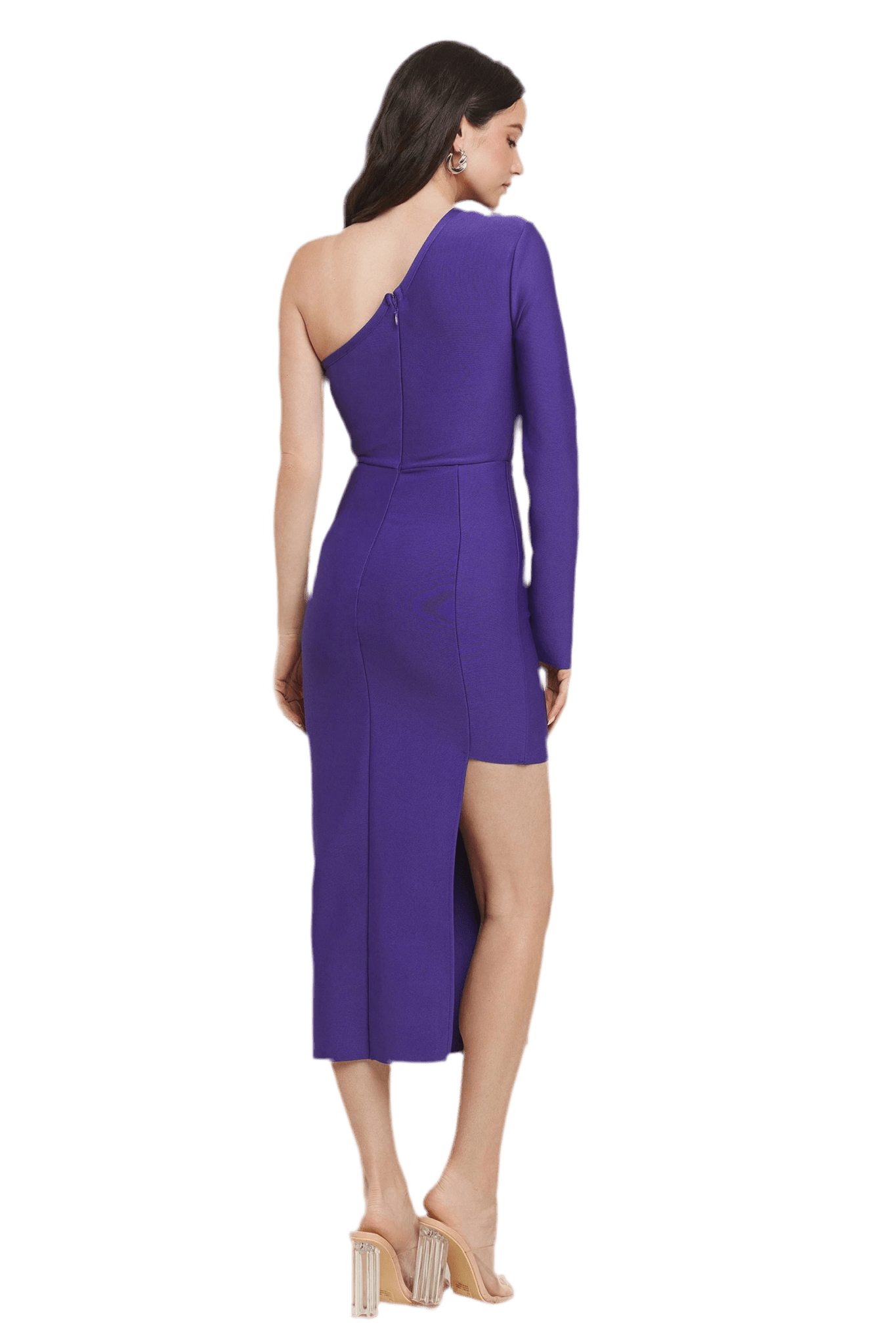 One Shoulder Cut Out Midi Dress