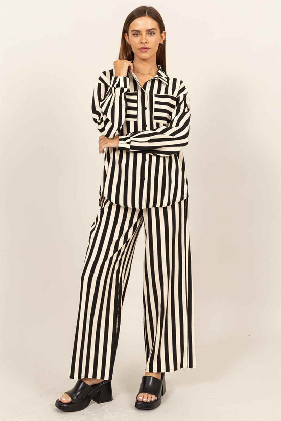 Striped Shirt and Pants Set for Stylish and Comfortable Outfits - Akana Style
