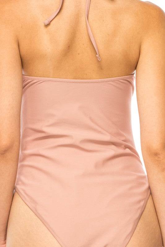 Sophisticated One Piece Criss Cross Floral Bathing Suit for Stylish Swimmers - Akana Style