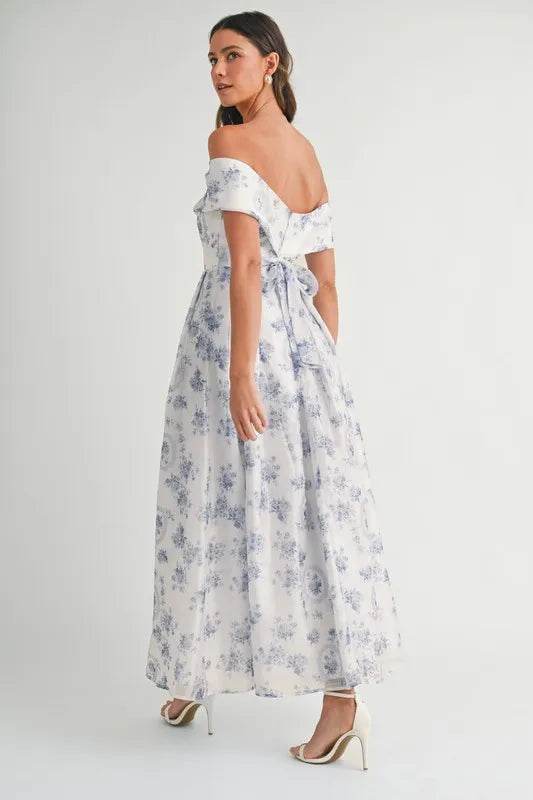 Floral Off Shoulder Maxi Dress for Effortless Summer Style - Akana Style