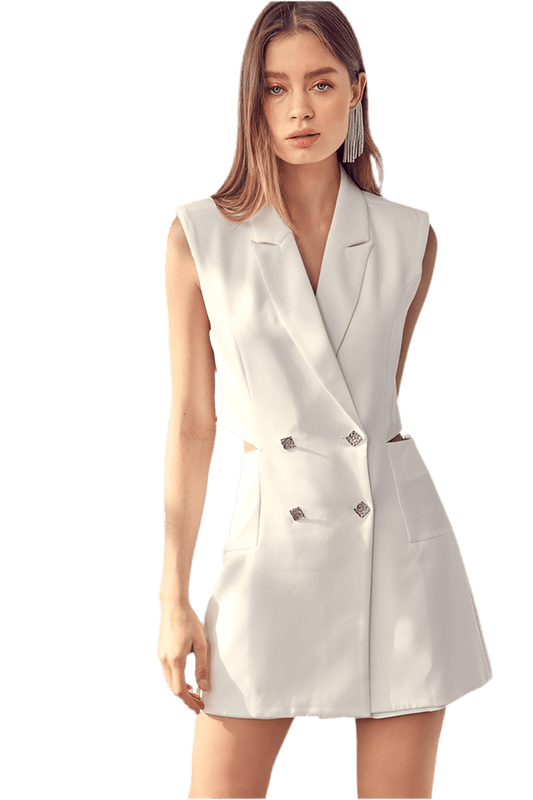 Blazer Button Romper