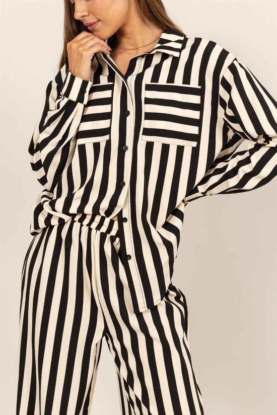 Striped Shirt and Pants Set for Stylish and Comfortable Outfits - Akana Style