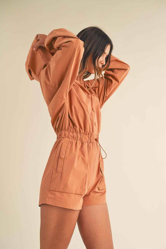 Snap Down Hooded Romper for Ultimate Comfort and Style - Akana Style