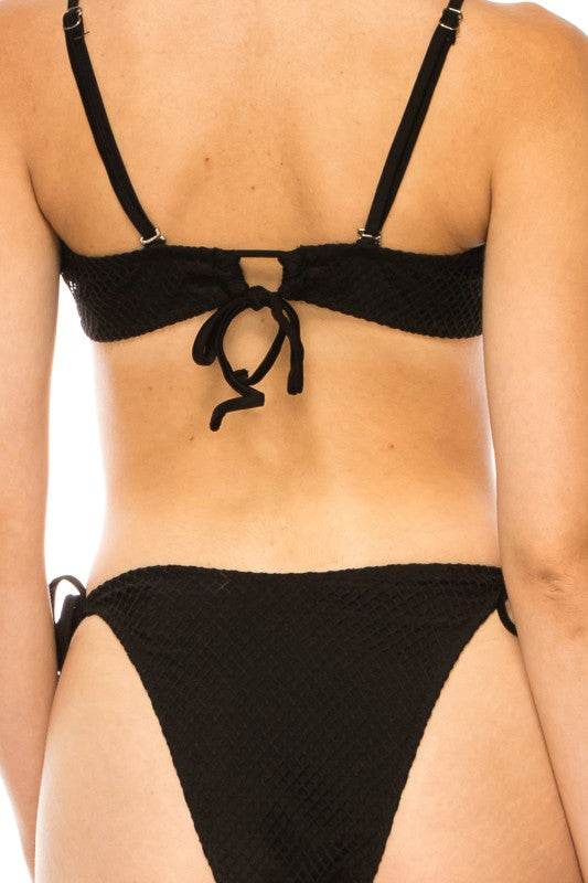 Sophisticated One Piece Criss Cross Floral Bathing Suit for Stylish Swimmers - Akana Style