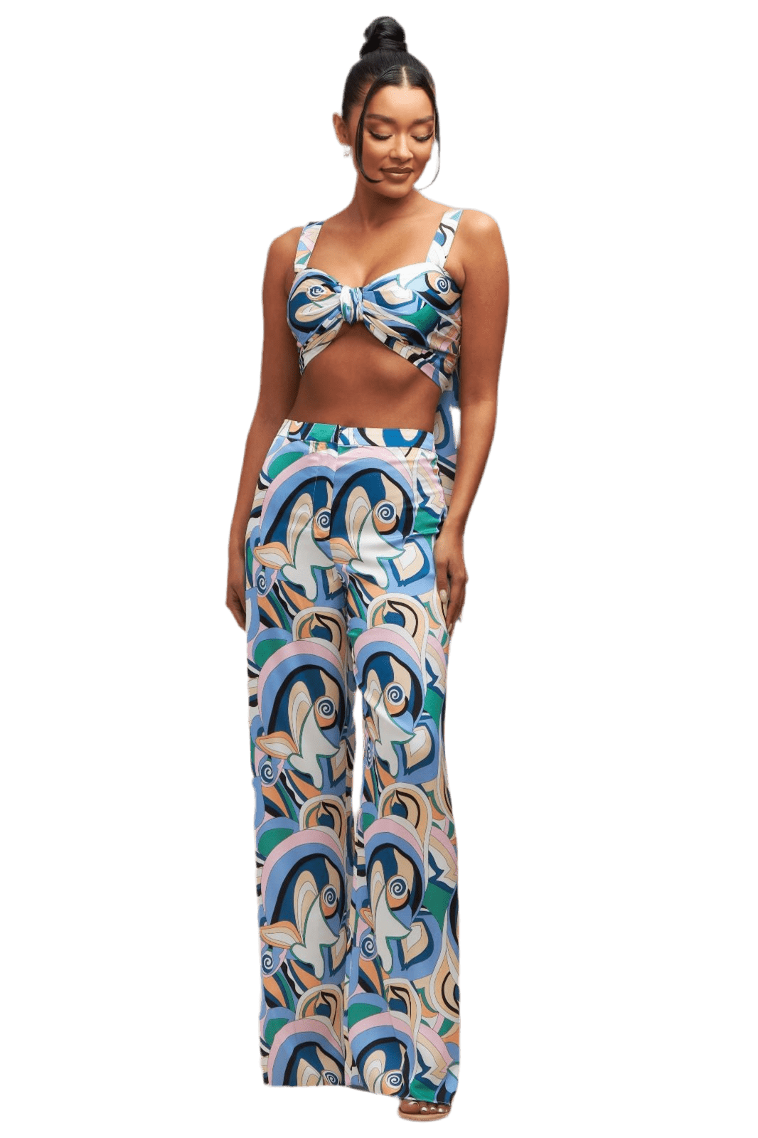 Azura print pants set