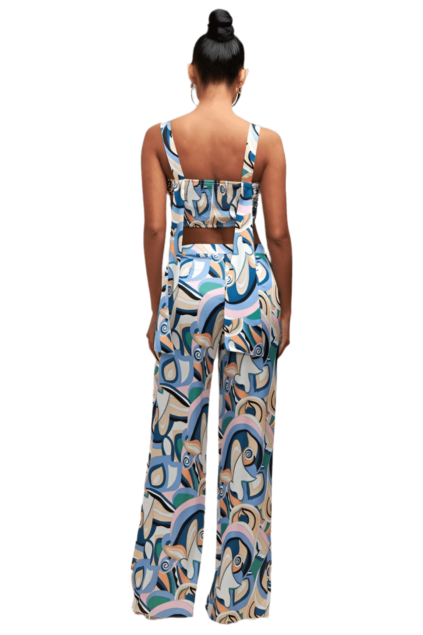 Azura print pants set