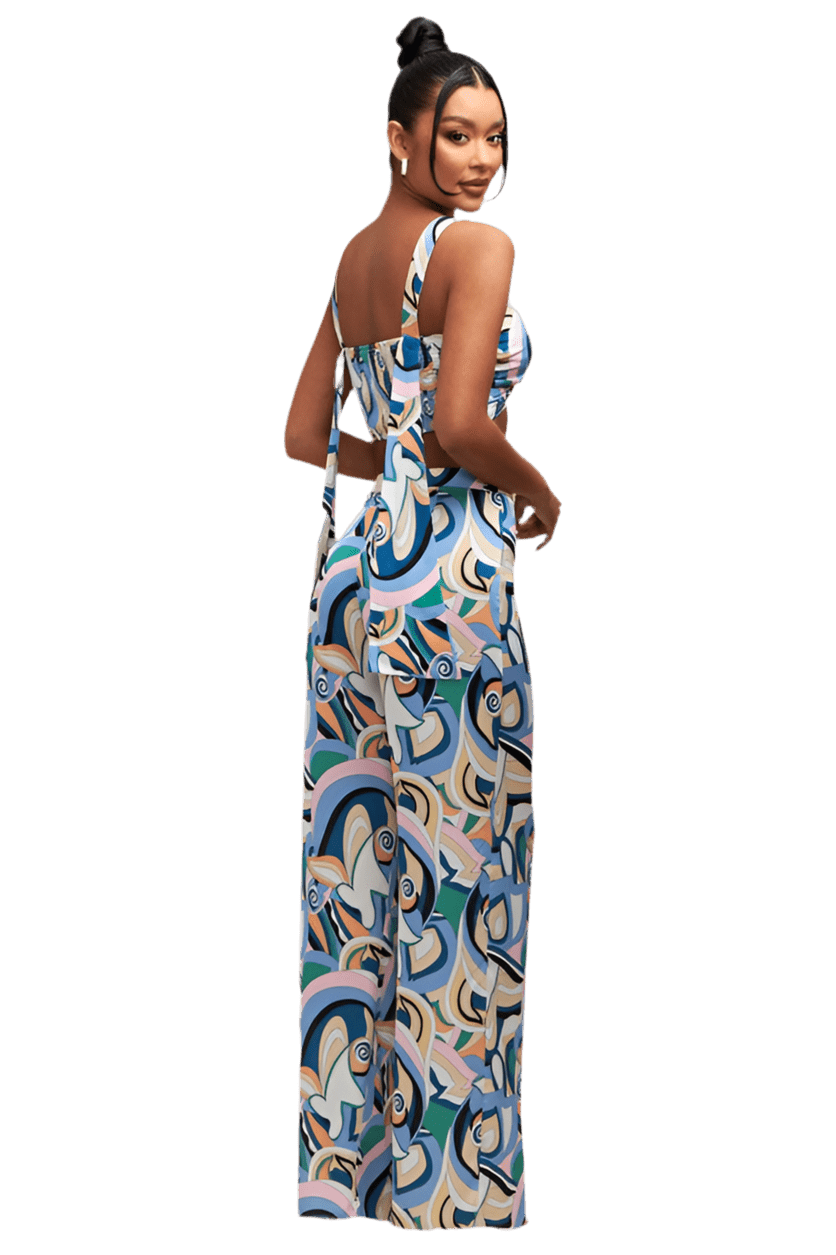 Azura print pants set