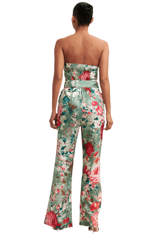 Floral Jumpsuit: Belted Flare Design for Stylish Summer Chic - Akana Style