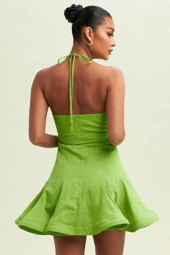 Linen Flare Hem Dress for Effortless Elegance - Akana Style