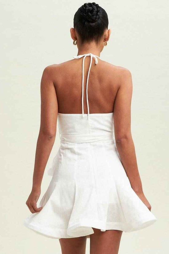 Linen Flare Hem Dress for Effortless Elegance - Akana Style