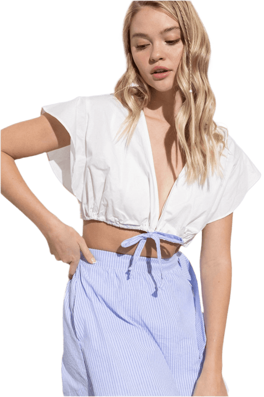 Tie crop top set